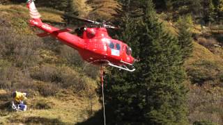 Sportgastein Helikopter Transportflug Schneekanonen 2012 [upl. by Decrem482]