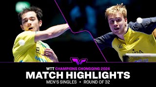 Hugo Calderano vs Truls Moregard  MS R32  WTT Champions Chongqing 2024 [upl. by Burtis]