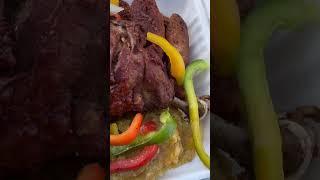 Good Haitian 🇭🇹 Food Fried Turkey Pickled Veg Pikliz Plantains 😮‍💨🔥 [upl. by Lisab328]