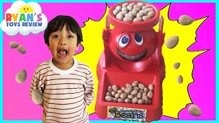 Family Fun Game for Kids Dont Spill the Beans with Egg Surprise Toys [upl. by Eihtur]