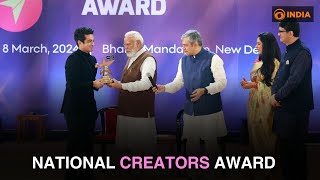 PM Modi presents the firstever National Creators Award in 20 Categories  DD India News Hour [upl. by Craddock337]