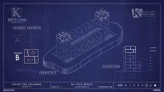 BENCH Keystone Retaining Walls Country Manor 3pc  Bench Installation Instructions [upl. by Adas]