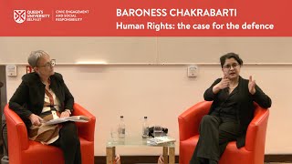 Shami Chakrabarti Human Rights the Case for the Defence  Queens University Belfast [upl. by Venita790]