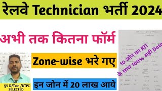 rrb technician total form filled  rrb technician danger zone railway technician cutoff  rrb techn [upl. by Yror]