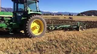 Plowing and Discing JD 4230 and 4020 fall 2013 [upl. by Anasus723]