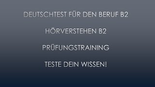 TELC B2  BERUF  PRÜFUNGSTRAINING MIT LÖSUNGEN [upl. by Ainehta]