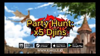 Kakele Online  Party Hunt x5 Djins Mage POV [upl. by Nospmis]