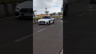 BLACK JAGUAR FTYPE X MERCEDES SL55 ROADSTER AMG ENTRY IN MUMBAI SHORTSINDIAMUMBAICARS [upl. by Nyletac]