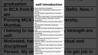 self introduction englishwriting essay handwriting speech selfintroduction [upl. by Itoc617]