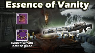 Destiny 2 Shadowkeep  Essence of Vanity  Horned Wreath Location  Tranquility Guide [upl. by Ekim745]