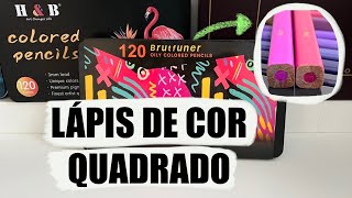 LÁPIS DE COR QUADRADO BRUTFUNER 120 CORES  SQUARE COLORE PENCILS  LAPICES DE COLORES CUADRADOS [upl. by Naut78]