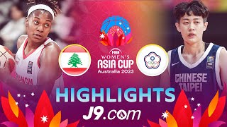 Lebanon v Chinese Taipei  J9 Highlights  FIBA AsiaCupWomen 2023 [upl. by Hephzibah]