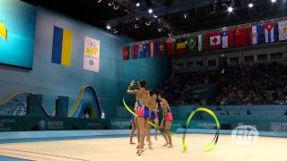 SPECIAL ITALIA  Mondiale di Ritmica  Gruppi  Finale con Palle e Cerchi 32 [upl. by Eenet]