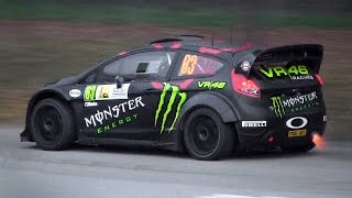 Ford Fiesta RS WRC Tribute with Pure Sounds Burnouts Flames amp More [upl. by Ablem]