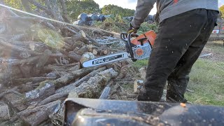 Friday nights getting firewood with a Stihl 461 [upl. by Nelli]