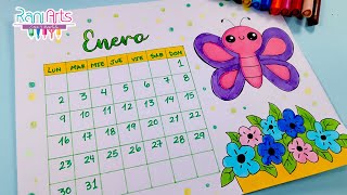 CALENDARIO ENERO  BULLET JOURNAL  ORGANIZACIÓN  DIY  JANUARY CALENDAR RaniArts [upl. by Willtrude]