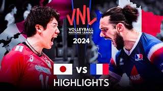 LEGENDARY MATCH  JAPAN vs FRANCE  Mens VNL 2024 [upl. by Nicol]