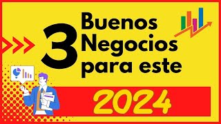 3 Negocios Rentables para este 2024 [upl. by Elletsirhc]