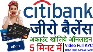 Citi Bank Zero Balance Account  Citi Bank Saving Account  Citi Bank Me Account Kaise Khole 2022 [upl. by Ahsinej]