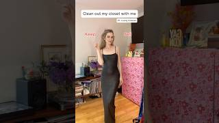 Clean out my closet with me pt 1 dresses closetcleanout closetorganization closetgoals tryon [upl. by Aliwt]