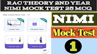 RAC Theory 2nd Year Nimi Mock Test 25 MCQ  Nimi Mock Test  1 [upl. by Sabra]