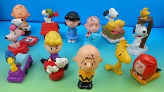 2015 THE PEANUTS MOVIE SET OF 12 McDONALDS HAPPY MEAL COLLECTION VIDEO REVIEW [upl. by Keppel620]