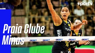 PRAIA CLUBE 3 X 0 MINAS  MELHORES MOMENTOS  SUPERLIGA FEMININA DE VÔLEI  sportv [upl. by Derte]