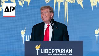 Trump booed repeatedly during Libertarian convention speech [upl. by Ingar757]