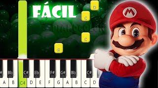 Mario Bros  Piano Tutorial FÁCIL  Cover  Karaoke [upl. by Vivian]