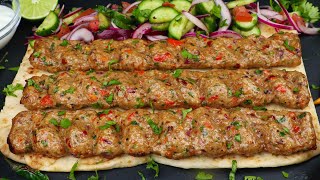 NEW Turkish Kebab With Special Seasoning Turkish Chicken Adana Kebab Recipe With Homemade SKEWERS [upl. by Sievert]