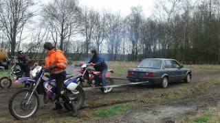 BMW 320i vs Dirtbikes  Tug of War [upl. by Dimitry672]