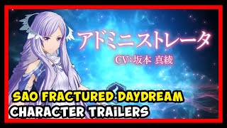 Sword Art Online Fractured Daydream ソードアート・オンライン フラクチュアード デイドリーム Character Trailers [upl. by Laird]