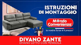 Istruzioni di montaggio Divano Zante  MONDO CONVENIENZA [upl. by Natal769]