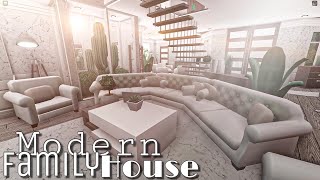 ROBLOX BLOXBURG Modern Family House  House Build [upl. by Tod910]