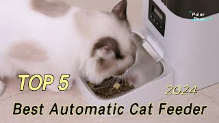 TOP 5 Best Automatic Cat Feeder 2024 [upl. by Ocsinarf]