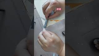 Tile Edge Repair Made Easy Save Time and Money viral diy foryou shorts youtubeshorts trend [upl. by Olcott284]