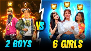 2 Boys Vs 6 Hater Girls 🤯  Intence Battle Must Watch 🔥  Garena Free Fire [upl. by Aicemat589]