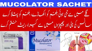 mucolator sachet  mucolator for phelgem  balgam nikalnay ki medicine [upl. by Ahsinod]