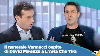 Il generale Vannacci ospite di David Parenzo a LAria Che Tira [upl. by Elleb827]