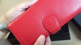 Unboxing Halowin Womens RFID Blocking Trifold Leather Wallet [upl. by Catto]