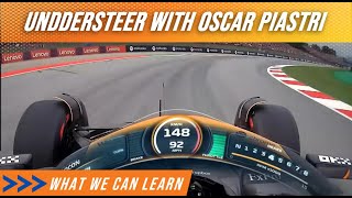 Understeer demonstrated by Oscar Piastri in F1 [upl. by Lorollas4]