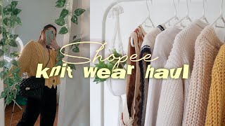 SHOPEE CLOTHING HAUL Knit wear  vests cardi sweaters amp more  Sittie Saheda [upl. by Brote]