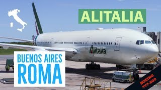 Alitalia Buenos Aires Roma  Boeing 777  Premium Economy [upl. by Mirna]