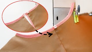 Sewing Tips And Tricks  Perfect Neckline With Slit And Button Loop [upl. by Dagney]