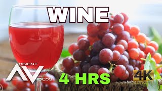 WINE  4 HOURS of Wine yards wine making and tasting Background Ambient Video [upl. by Animar162]