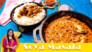 Soya Masala recipe  soya chunks recipe  soya chunks gravy [upl. by Eidnil]