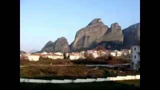 Kalambaka Greece The View From Divani meteora Room 358 MOV05109MPG [upl. by Anyrtak]