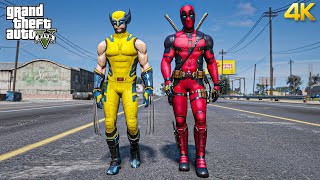 GTA 5  Deadpool VS Wolverine  Epic Full Battle [upl. by Hoshi]