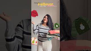 12345  AJIO PULLOVER♥️under₹400 ajiohaul pullover winterwear womenfashion grwm [upl. by Sokin]