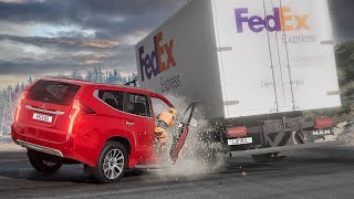 Realistic Crossroad Car Crashes 05  BeamNGdrive [upl. by Fernald688]